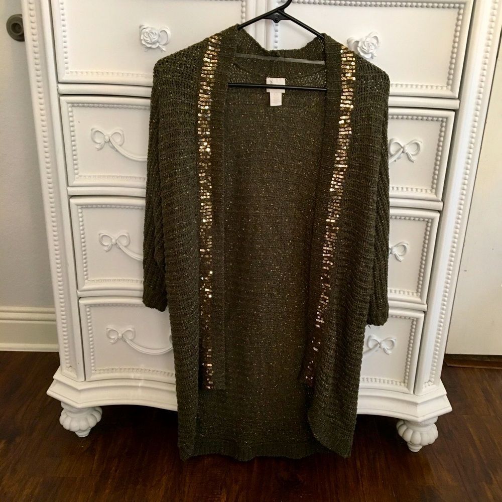 Chico’s Open Front Long Cardigan